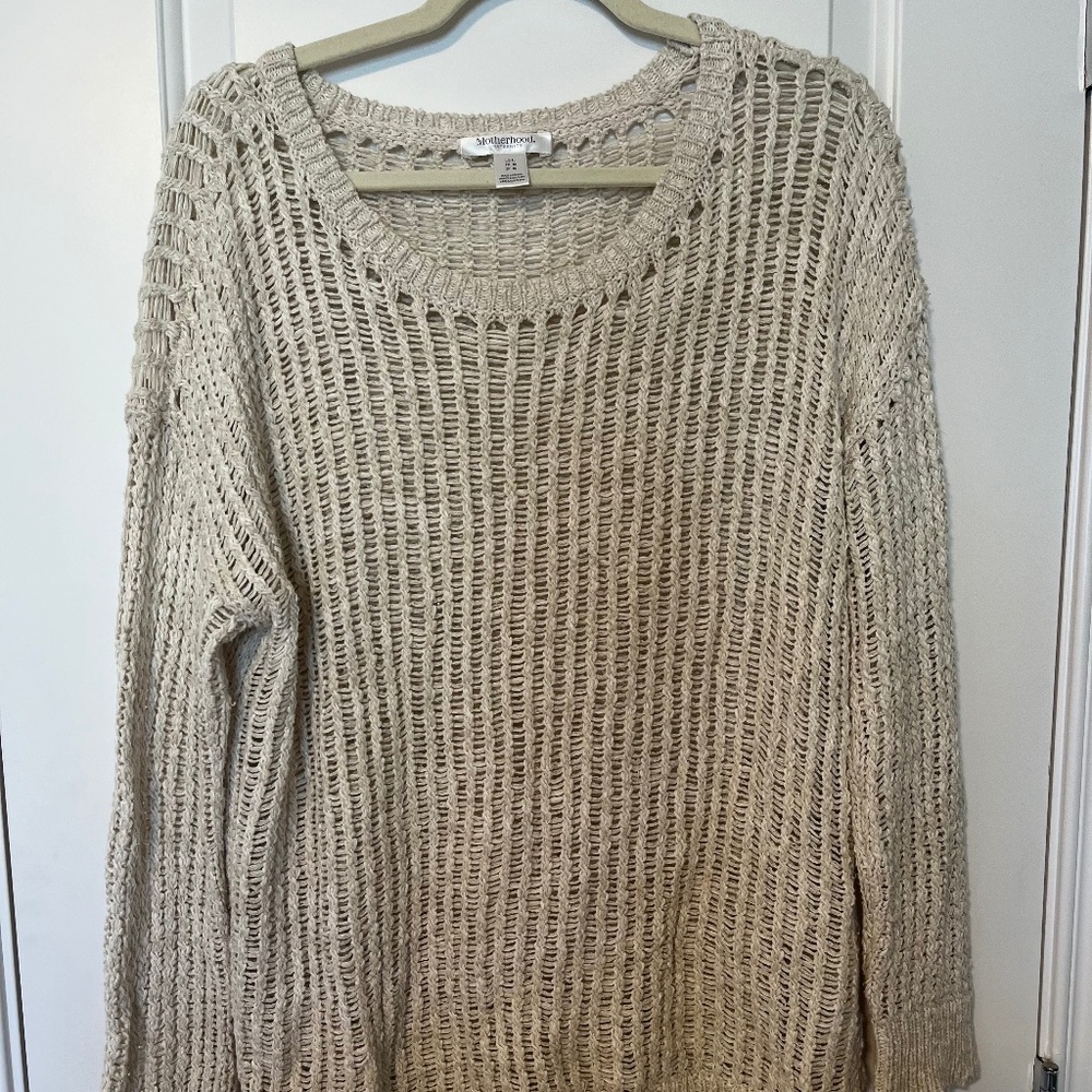 Maternity Open Knit Sweater Large